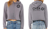 Load image into Gallery viewer, Overqualified Women&#39;s Crop Top Hoodie