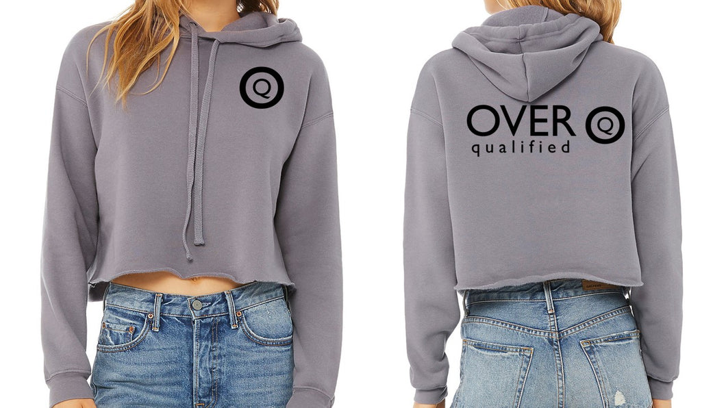 Overqualified Women's Crop Top Hoodie